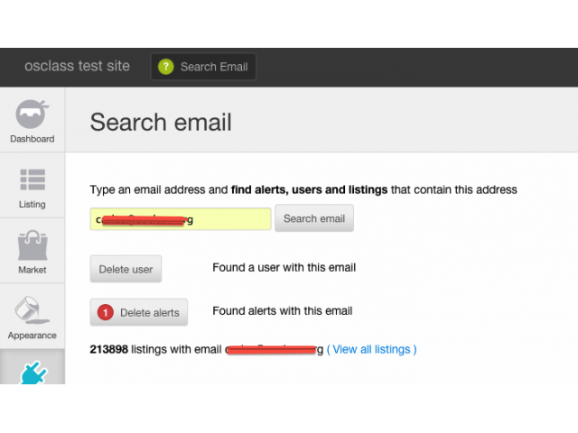 Admin email search - 1